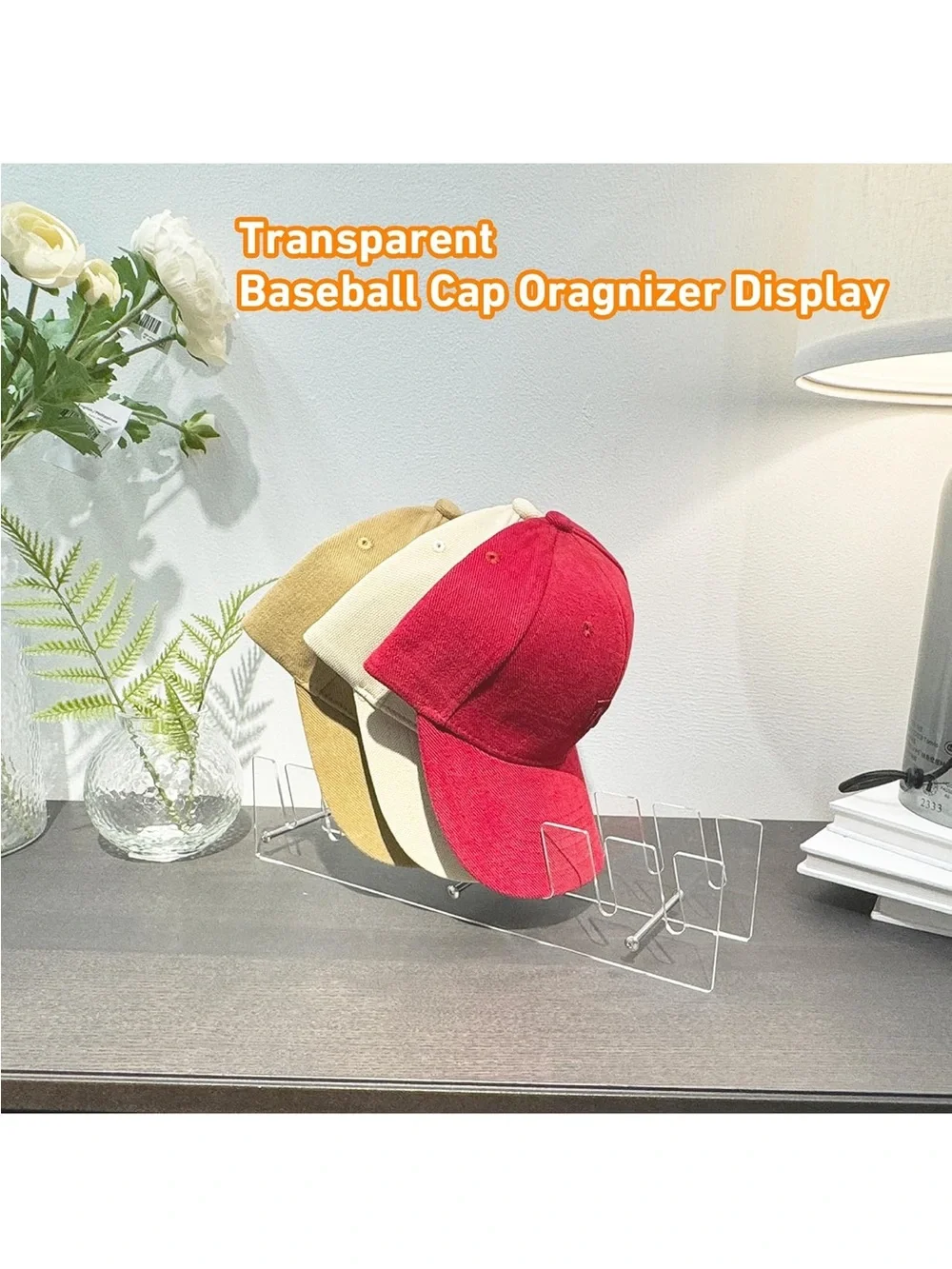 Acrylic Baseball Cap Organizer Rack - Picture 4 of 5